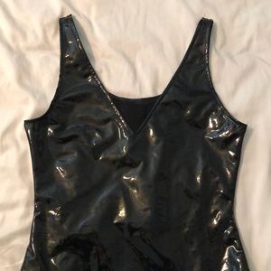 Latex body suit - black